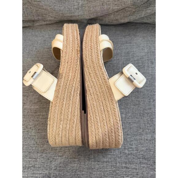 Sam Edelman Carson Platform Wedge Espadrille Slide Sandal Womens 8.5 Cream - Picture 11 of 11